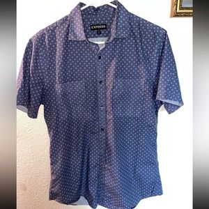 Mens Express blue button up